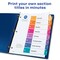 Avery Dividers for 3 Ring Binders, 8 Tabs per Set, Customizable Table of Contents, Multicolor Tabs (24 Sets of 11168)